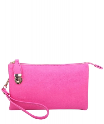 Fashion Clutch Crossbody Bag WU020B FUCHSIA